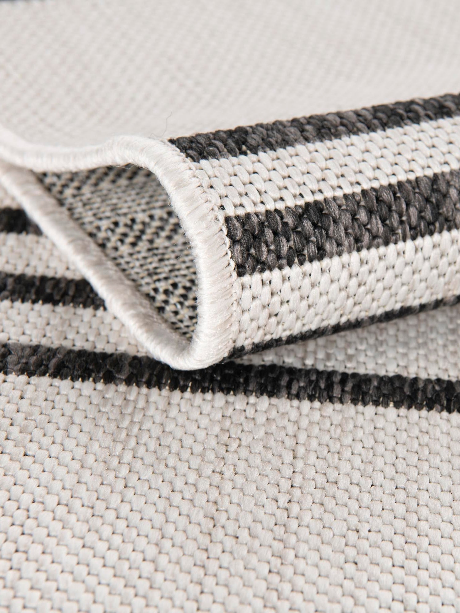 White and Black 7' 10 x 7' 10 Outdoor Modern Square Area Rug Weather Resistant for Patio, Deck, Terrace, Balcony, Porch 100% Polypropylene Modern Outside Carpet for Sale at Rug Engine