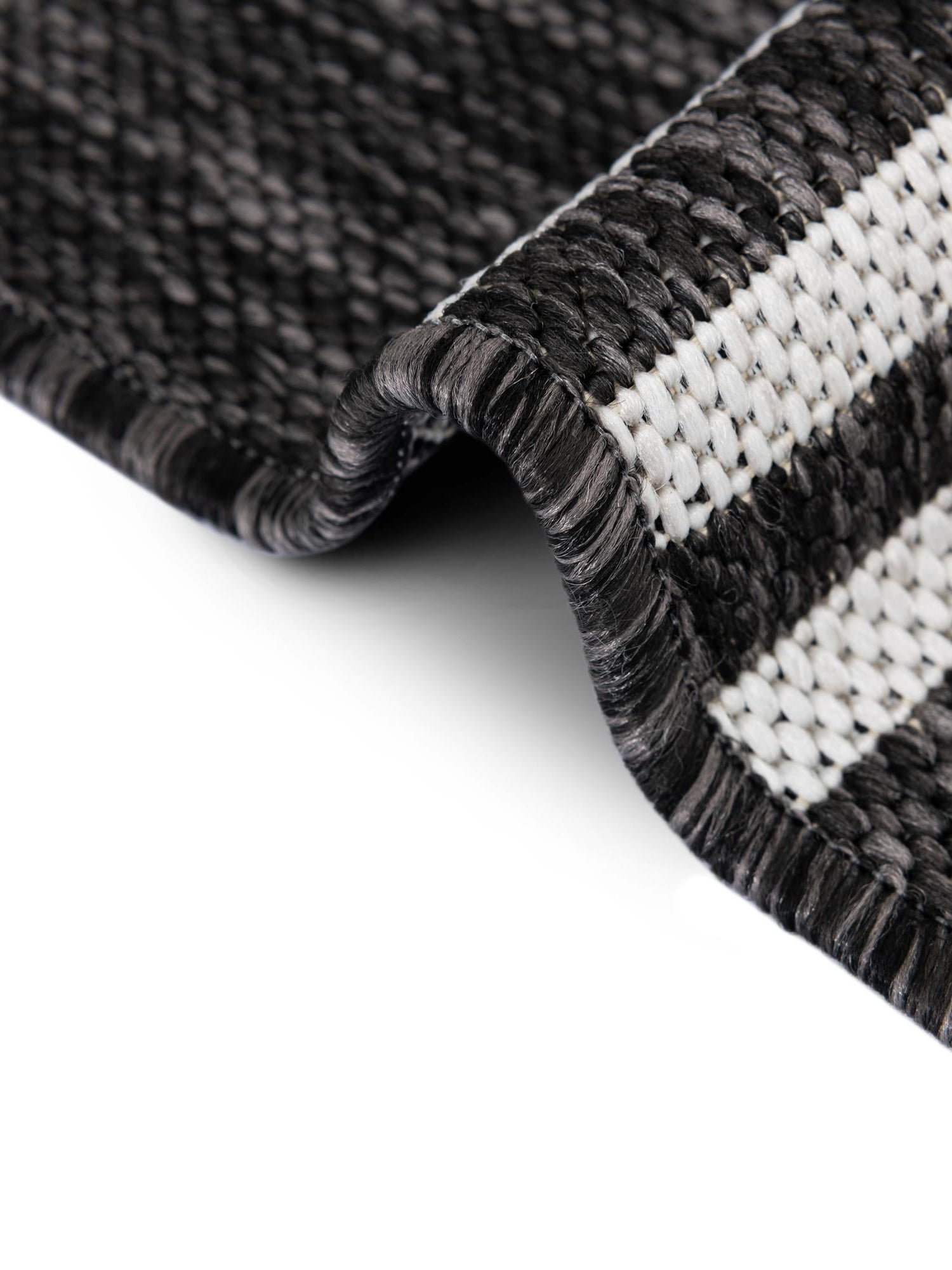 Black and White 7' 1 x 10' Outdoor Modern Rectangle Area Rug Weather Resistant for Patio, Deck, Terrace, Balcony, Porch 100% Polypropylene Modern Outside Carpet for Sale at Rug Engine