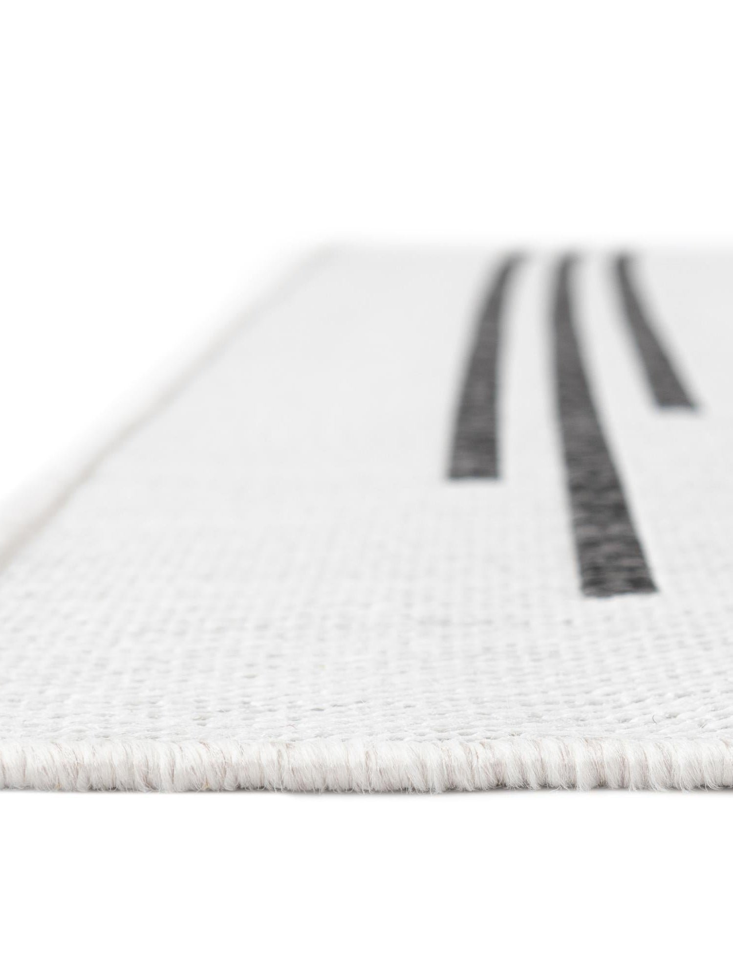 White and Black 7' 10 x 7' 10 Outdoor Modern Square Area Rug Weather Resistant for Patio, Deck, Terrace, Balcony, Porch 100% Polypropylene Modern Outside Carpet for Sale at Rug Engine