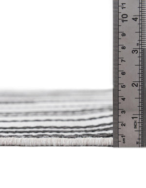Black and White 2' x 6' 1 Outdoor Modern Runner Area Rug Weather Resistant for Patio, Deck, Terrace, Balcony, Porch 100% Polypropylene Modern Outside Carpet for Sale at Rug Engine
