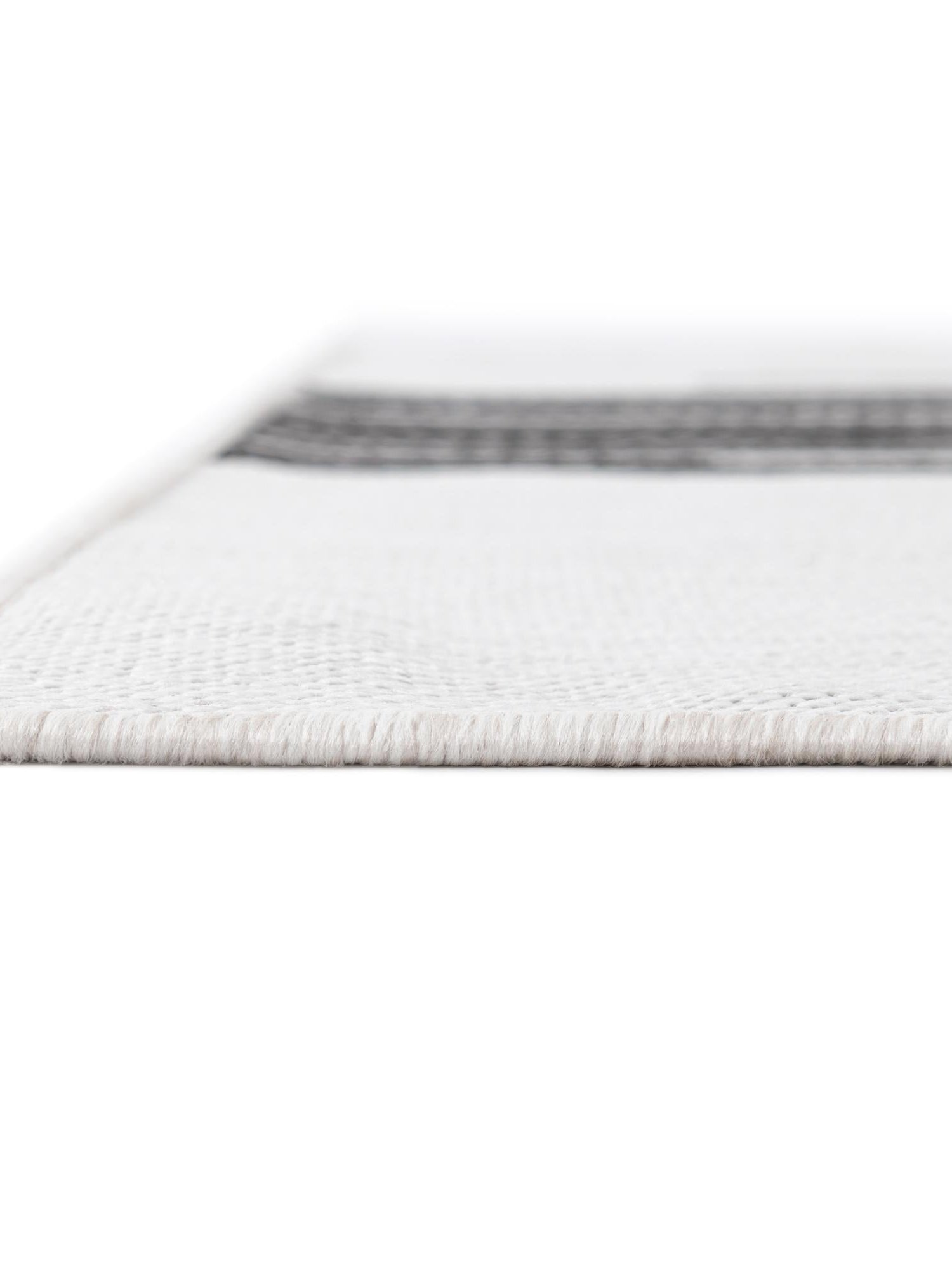 Black and White 2' x 6' 1 Outdoor Modern Runner Area Rug Weather Resistant for Patio, Deck, Terrace, Balcony, Porch 100% Polypropylene Modern Outside Carpet for Sale at Rug Engine