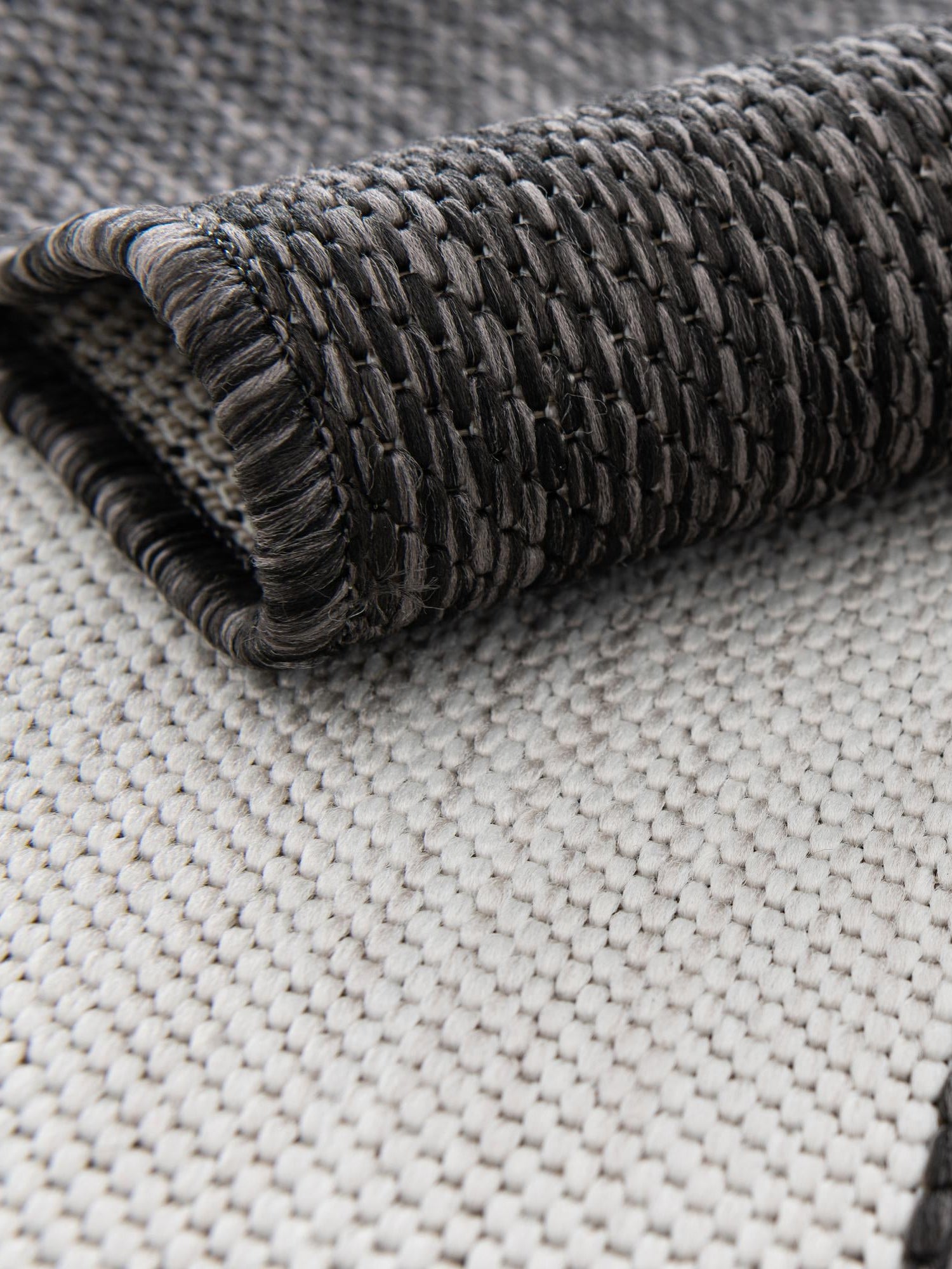 Black and White 4' 1 x 4' 1 Outdoor Modern Round Area Rug Weather Resistant for Patio, Deck, Terrace, Balcony, Porch 100% Polypropylene Modern Outside Carpet for Sale at Rug Engine