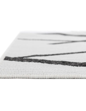 Black and White 7' 10 x 10' Outdoor Modern Rectangle Area Rug Weather Resistant for Patio, Deck, Terrace, Balcony, Porch 100% Polypropylene Modern Outside Carpet for Sale at Rug Engine