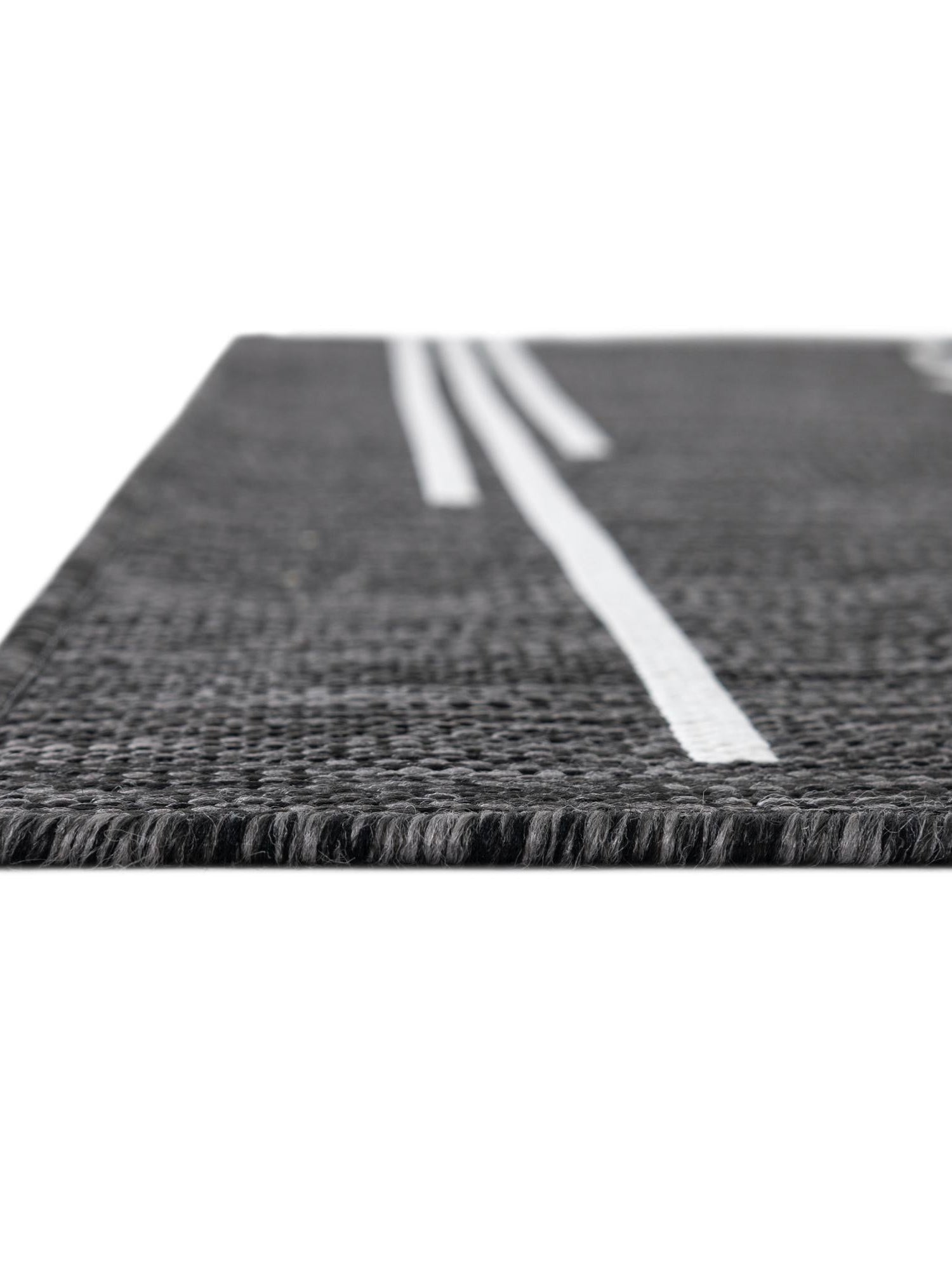 Black and White 2' x 3' 1 Outdoor Modern Rectangle Area Rug Weather Resistant for Patio, Deck, Terrace, Balcony, Porch 100% Polypropylene Modern Outside Carpet for Sale at Rug Engine
