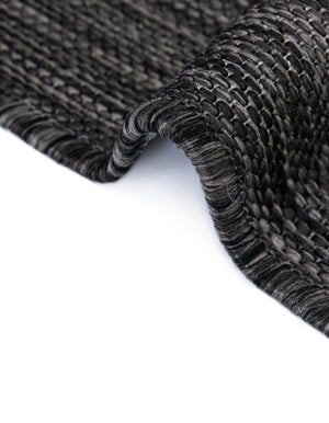 Black and White 8' x 10' Outdoor Modern Rectangle Rug
