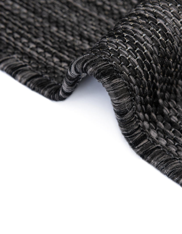 Black and White 8' x 10' Outdoor Modern Rectangle Rug