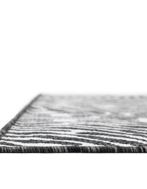 Black and White 7' 10 x 10' Outdoor Modern Rectangle Area Rug Weather Resistant for Patio, Deck, Terrace, Balcony, Porch 100% Polypropylene Modern Outside Carpet for Sale at Rug Engine