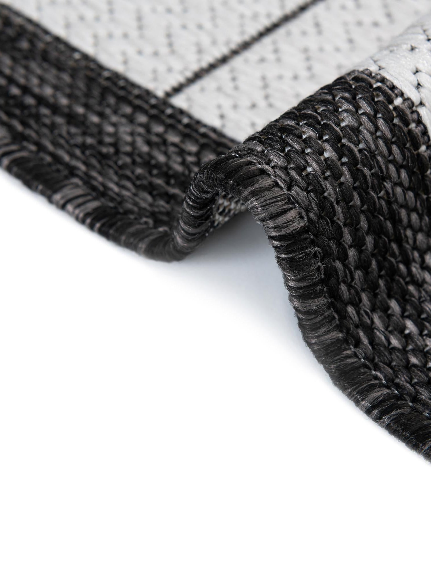 Black and White 5' 3 x 8' Outdoor Modern Rectangle Area Rug Weather Resistant for Patio, Deck, Terrace, Balcony, Porch 100% Polypropylene Modern Outside Carpet for Sale at Rug Engine