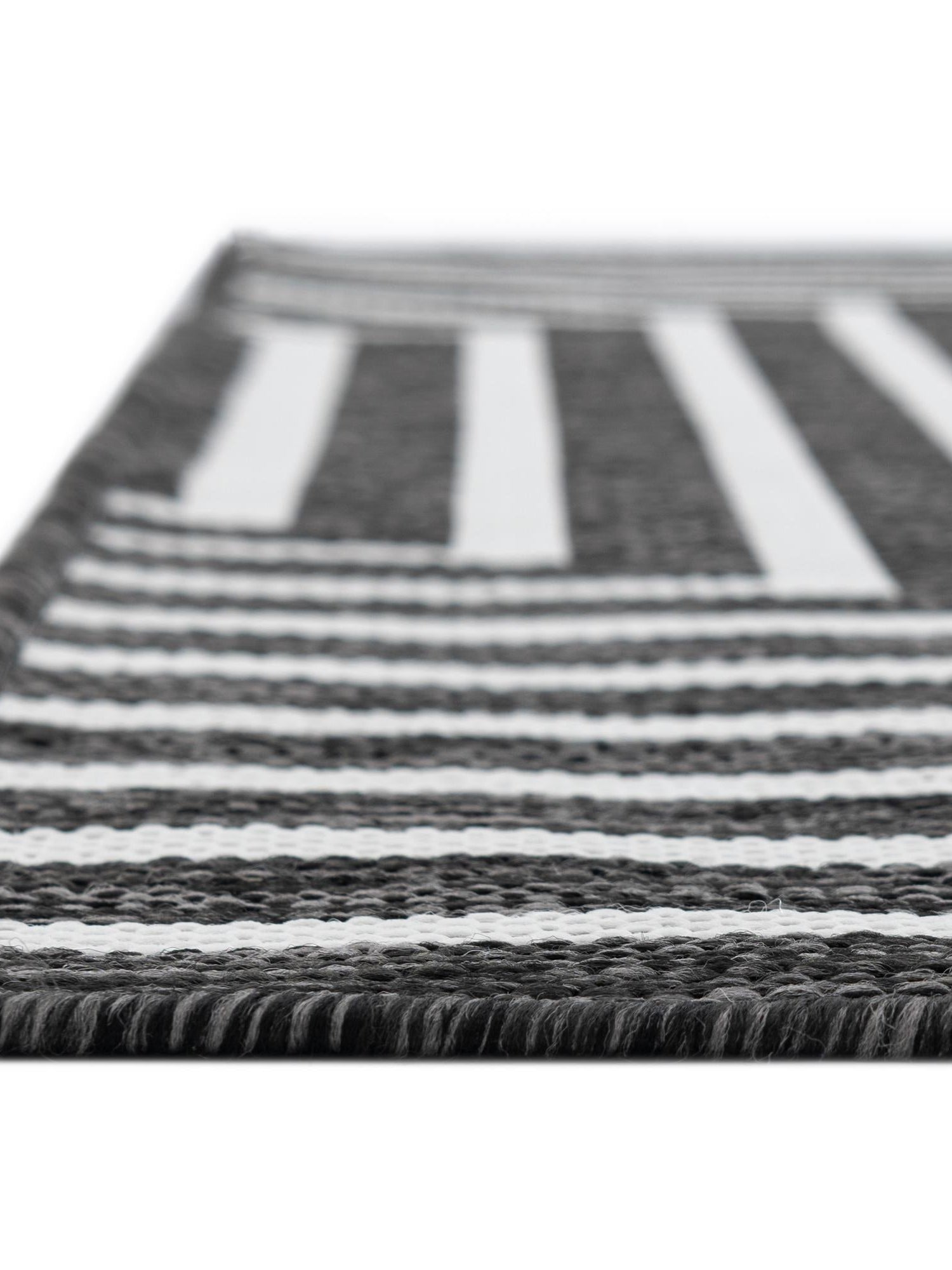 Black and White 7' 10 x 10' Outdoor Modern Rectangle Area Rug Weather Resistant for Patio, Deck, Terrace, Balcony, Porch 100% Polypropylene Modern Outside Carpet for Sale at Rug Engine