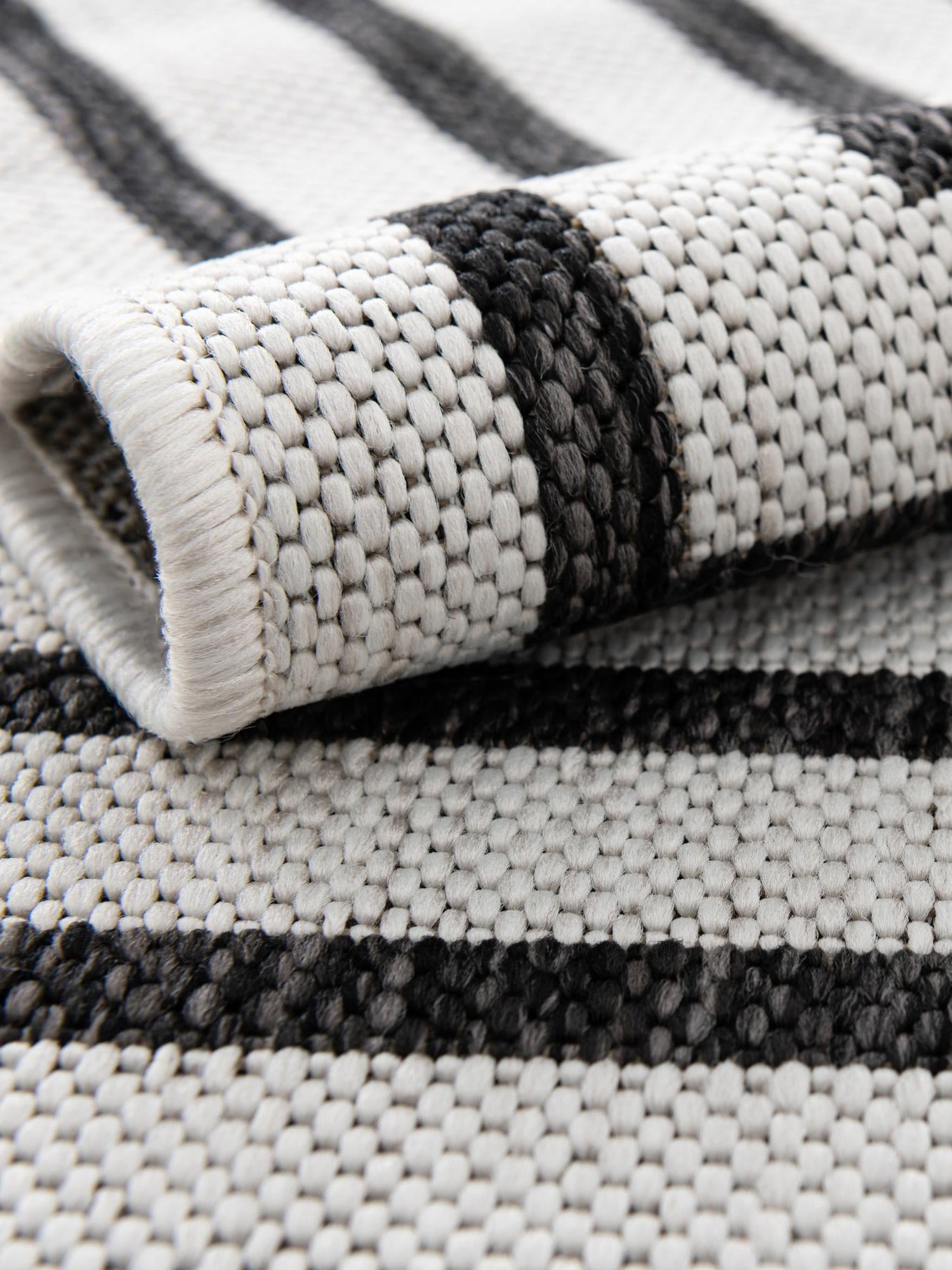 White and Black 7' 10 x 10' Outdoor Modern Rectangle Area Rug Weather Resistant for Patio, Deck, Terrace, Balcony, Porch 100% Polypropylene Modern Outside Carpet for Sale at Rug Engine