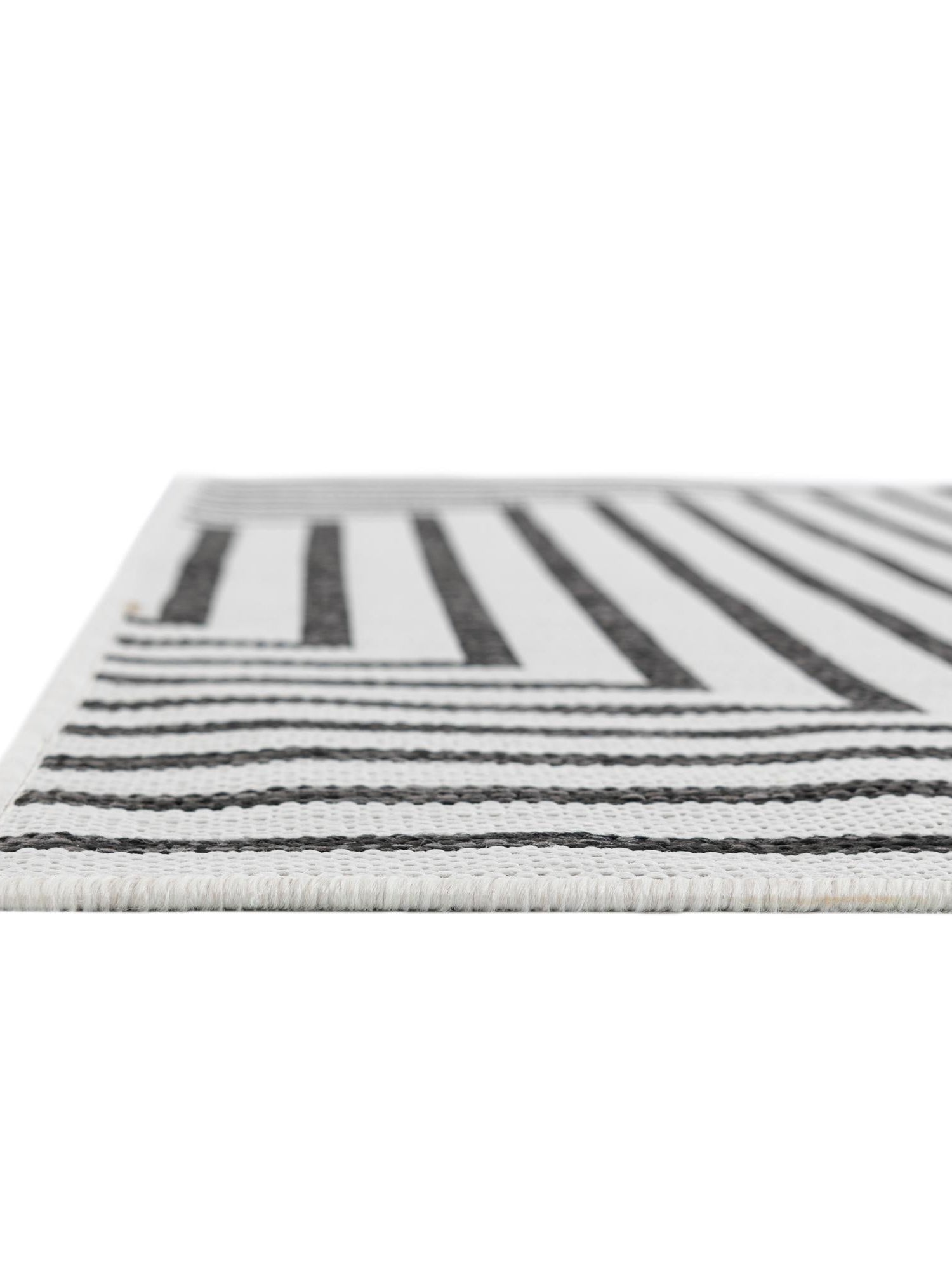 White and Black 2' x 3' 1 Outdoor Modern Rectangle Area Rug Weather Resistant for Patio, Deck, Terrace, Balcony, Porch 100% Polypropylene Modern Outside Carpet for Sale at Rug Engine
