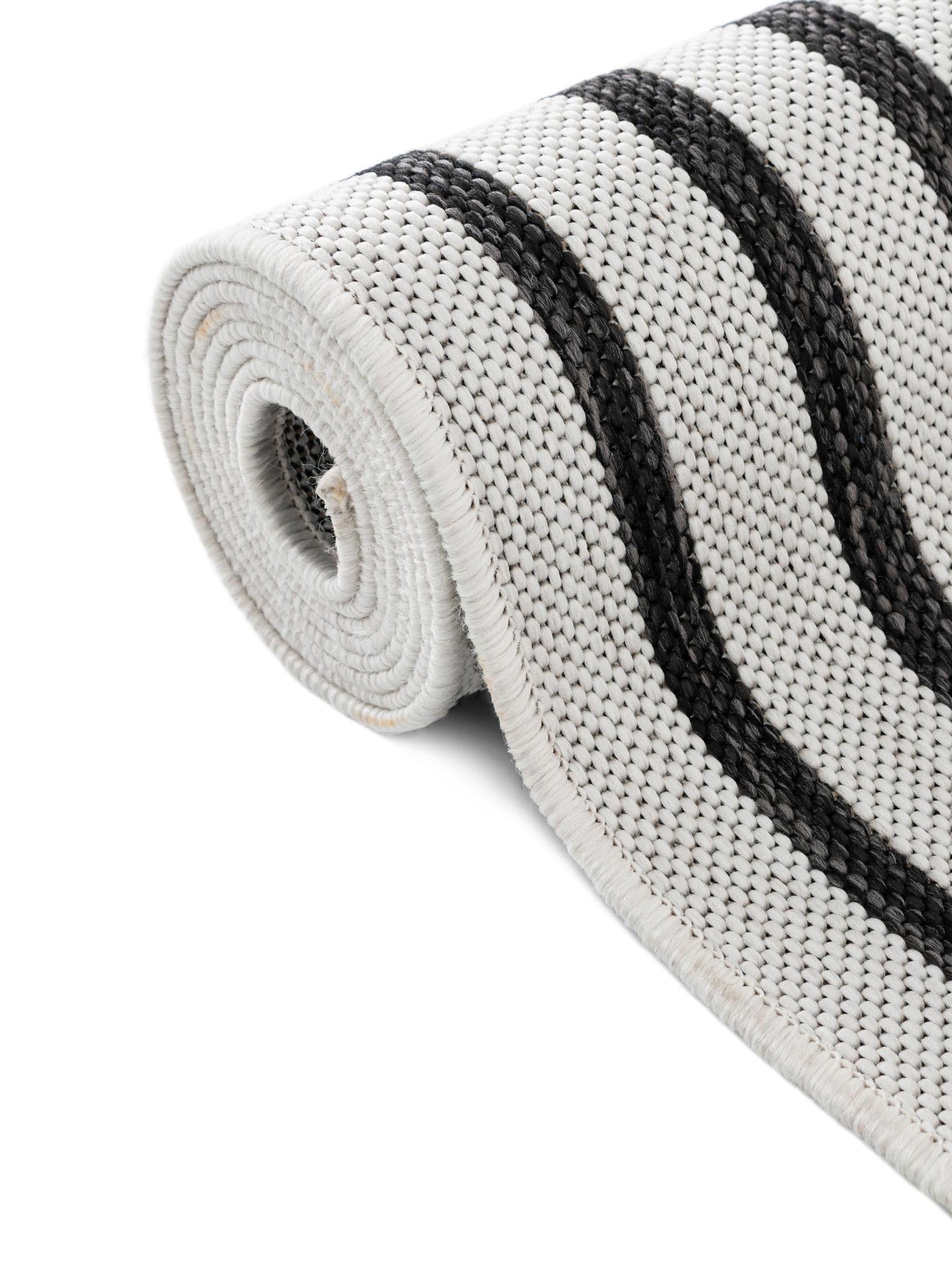 White and Black 3' 1 x 3' 1 Outdoor Modern Round Area Rug Weather Resistant for Patio, Deck, Terrace, Balcony, Porch 100% Polypropylene Modern Outside Carpet for Sale at Rug Engine