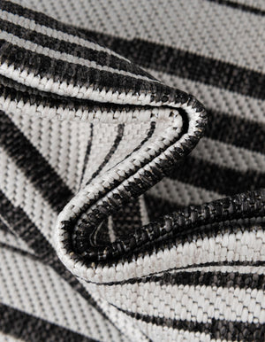 Black and White 4' 1 x 4' 1 Outdoor Modern Round Area Rug Weather Resistant for Patio, Deck, Terrace, Balcony, Porch 100% Polypropylene Modern Outside Carpet for Sale at Rug Engine