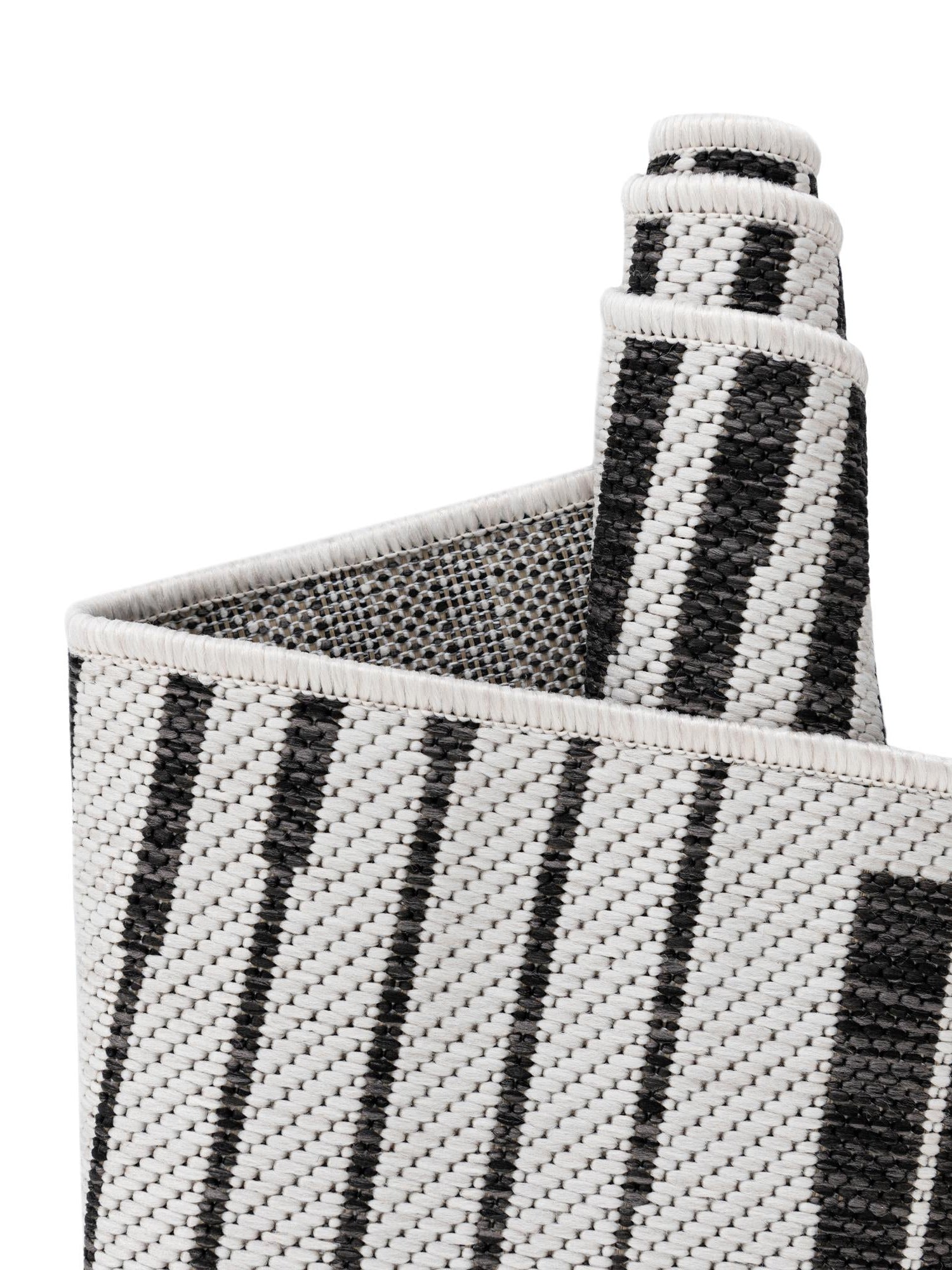 Black and White 10' x 10' Outdoor Modern Square Area Rug Weather Resistant for Patio, Deck, Terrace, Balcony, Porch 100% Polypropylene Modern Outside Carpet for Sale at Rug Engine