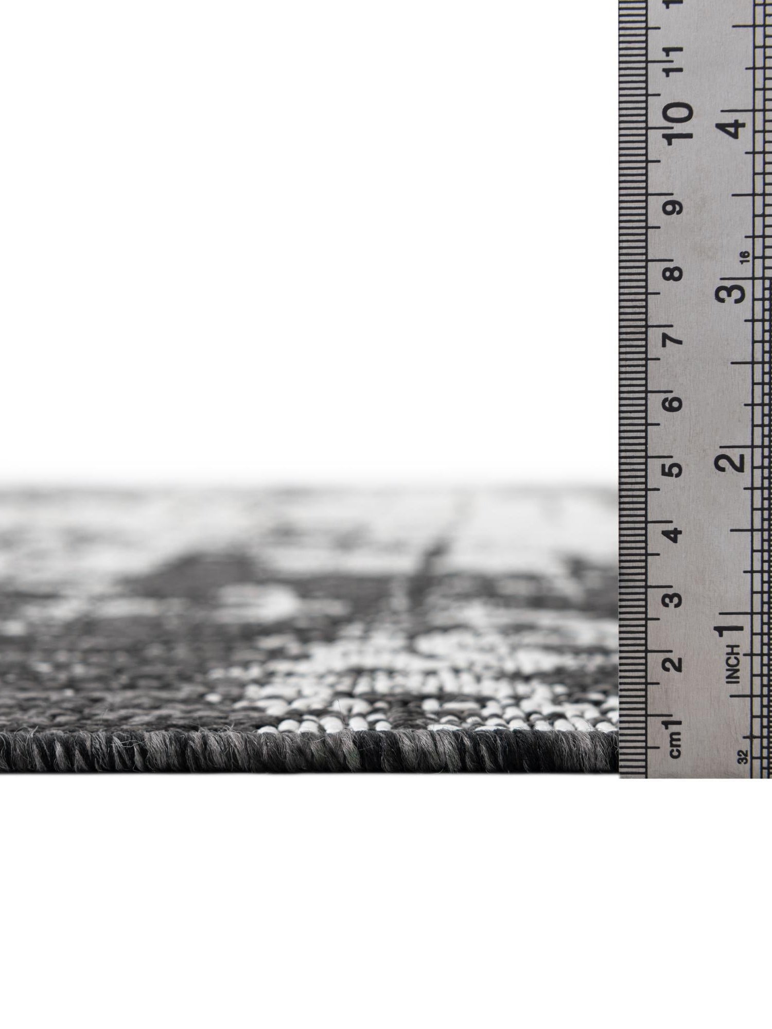 Black and White 4' 1 x 6' 1 Outdoor Modern Rectangle Area Rug Weather Resistant for Patio, Deck, Terrace, Balcony, Porch 100% Polypropylene Modern Outside Carpet for Sale at Rug Engine