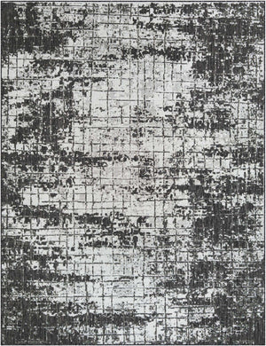 Black and White 7' 10 x 10' Outdoor Modern Rectangle Area Rug Weather Resistant for Patio, Deck, Terrace, Balcony, Porch 100% Polypropylene Modern Outside Carpet for Sale at Rug Engine
