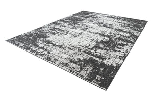 Black and White 9' x 12' Outdoor Modern Rectangle Area Rug Weather Resistant for Patio, Deck, Terrace, Balcony, Porch 100% Polypropylene Modern Outside Carpet for Sale at Rug Engine