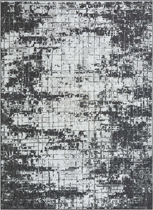 Black and White 9' x 12' Outdoor Modern Rectangle Area Rug Weather Resistant for Patio, Deck, Terrace, Balcony, Porch 100% Polypropylene Modern Outside Carpet for Sale at Rug Engine
