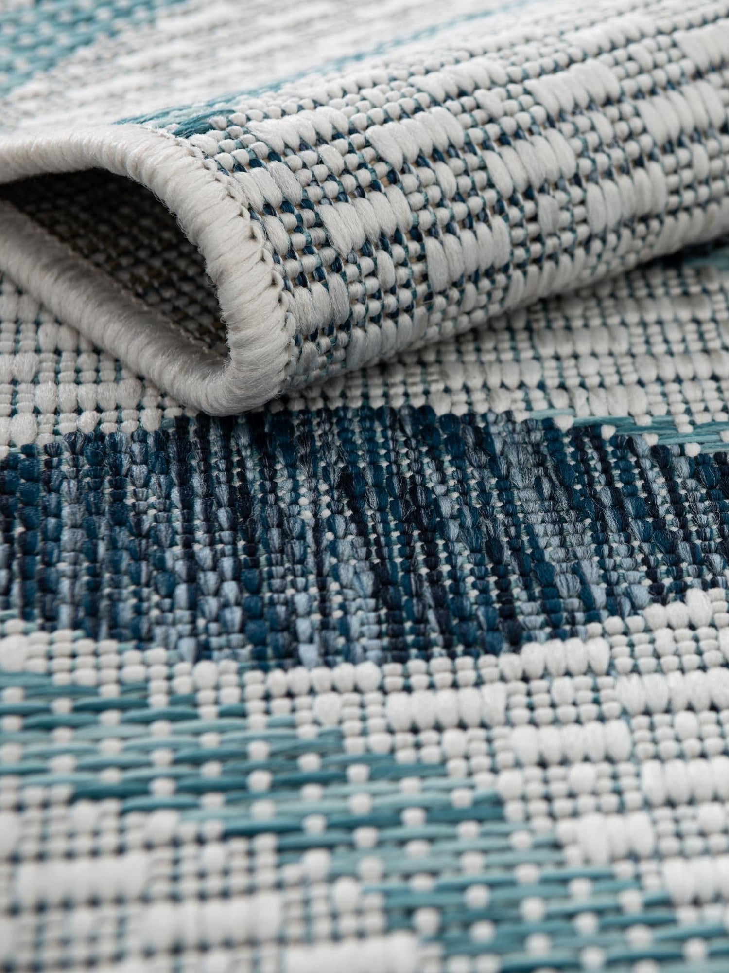 Blue 7' 10 x 11' Outdoor Coastal Rectangle Area Rug Weather Resistant for Patio, Deck, Terrace, Balcony, Porch 100% Polypropylene Coastal Decor Carpet for Sale at Rug Engine
