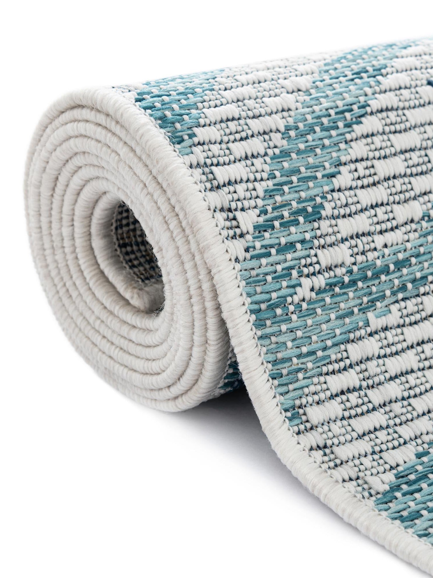 Blue 7' 10 x 10' Outdoor Coastal Rectangle Area Rug Weather Resistant for Patio, Deck, Terrace, Balcony, Porch 100% Polypropylene Coastal Decor Carpet for Sale at Rug Engine