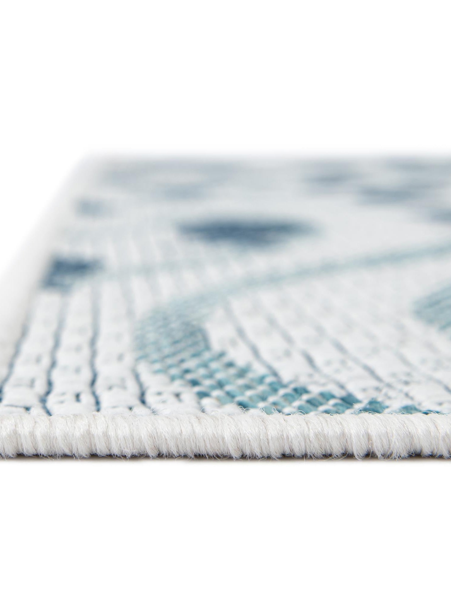 Blue 2' x 8' Outdoor Coastal Runner Area Rug Weather Resistant for Patio, Deck, Terrace, Balcony, Porch 100% Polypropylene Coastal Decor Carpet for Sale at Rug Engine