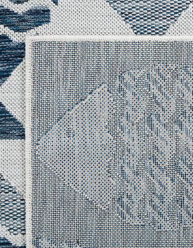 Navy Blue 7' 10 x 10' Outdoor Coastal Rectangle Area Rug Weather Resistant for Patio, Deck, Terrace, Balcony, Porch 100% Polypropylene Coastal Decor Carpet for Sale at Rug Engine
