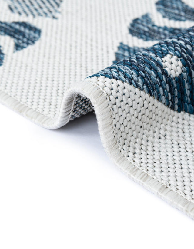 Navy Blue 10' x 13' 1 Outdoor Coastal Rectangle Rug