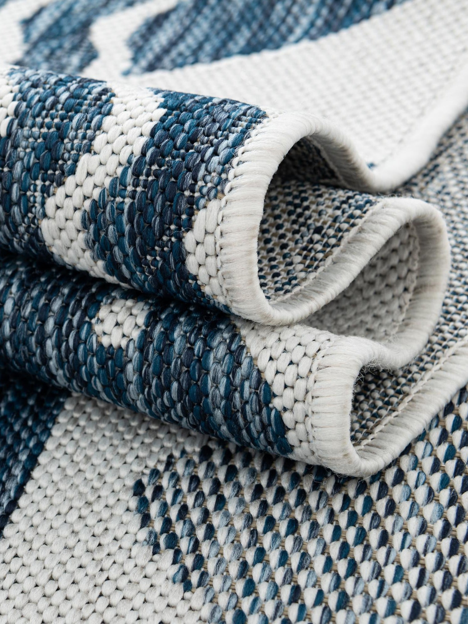 Navy Blue 10' x 14' 1 Outdoor Coastal Rectangle Area Rug Weather Resistant for Patio, Deck, Terrace, Balcony, Porch 100% Polypropylene Coastal Decor Carpet for Sale at Rug Engine