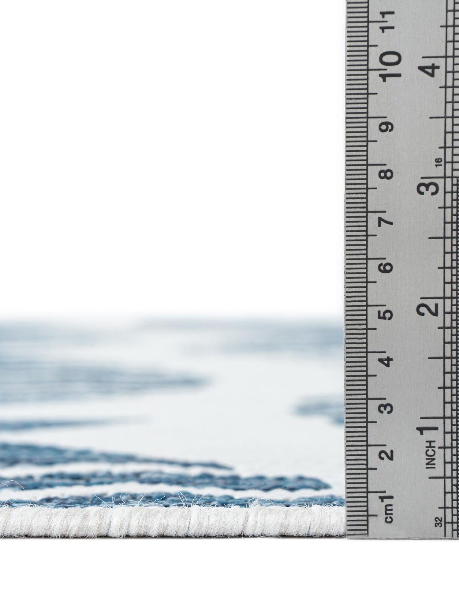 Navy Blue 2' 7 x 12' Outdoor Coastal Runner Area Rug Weather Resistant for Patio, Deck, Terrace, Balcony, Porch 100% Polypropylene Coastal Decor Carpet for Sale at Rug Engine