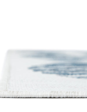 Navy Blue 2' 7 x 12' Outdoor Coastal Runner Area Rug Weather Resistant for Patio, Deck, Terrace, Balcony, Porch 100% Polypropylene Coastal Decor Carpet for Sale at Rug Engine