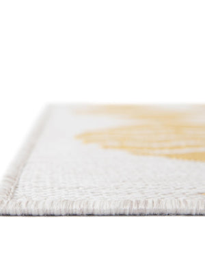 Yellow 7' 1 x 10' Outdoor Coastal Rectangle Area Rug Weather Resistant for Patio, Deck, Terrace, Balcony, Porch 100% Polypropylene Coastal Decor Carpet for Sale at Rug Engine