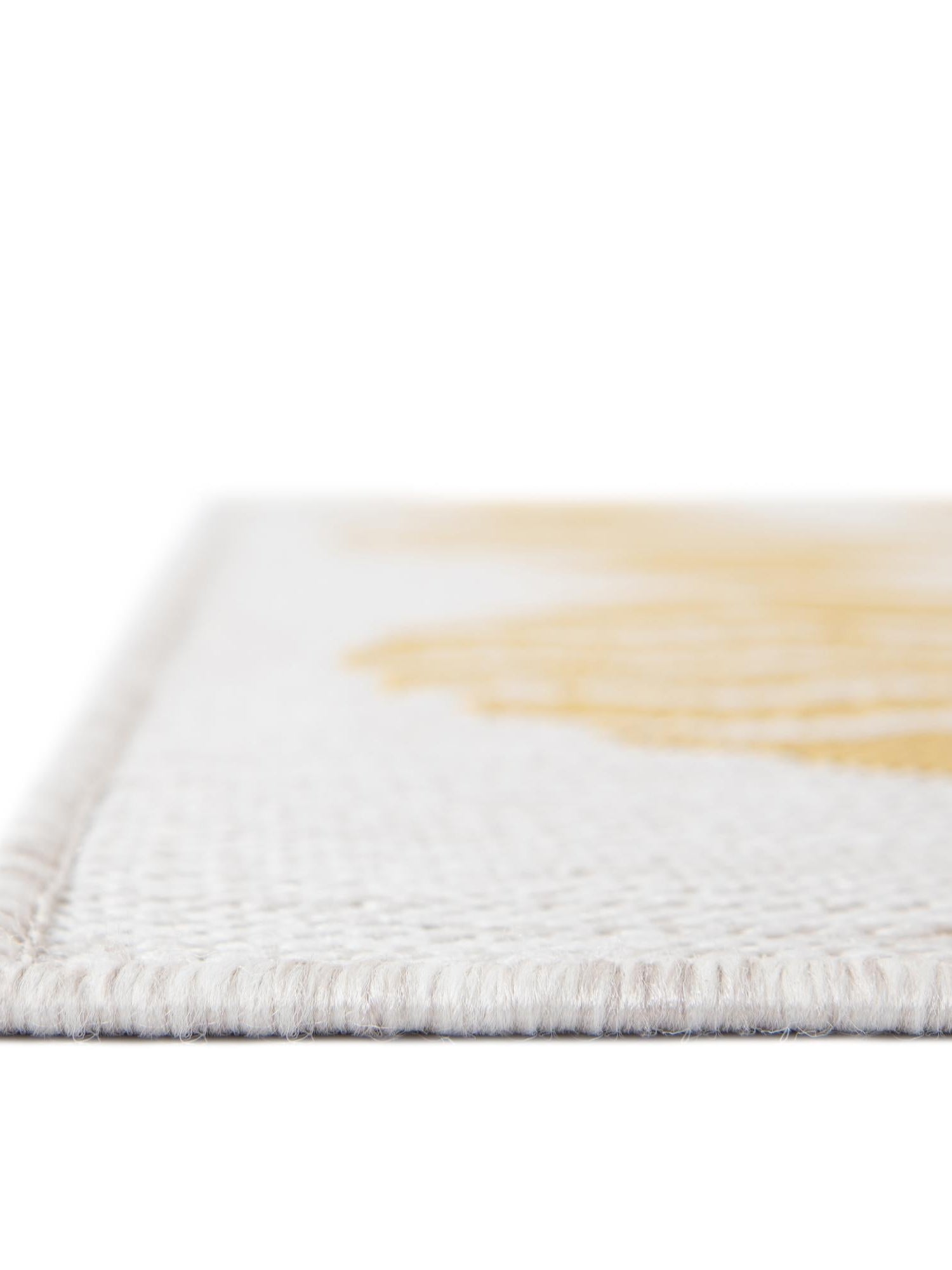 Yellow 5' 3 x 8' Outdoor Coastal Rectangle Area Rug Weather Resistant for Patio, Deck, Terrace, Balcony, Porch 100% Polypropylene Coastal Decor Carpet for Sale at Rug Engine