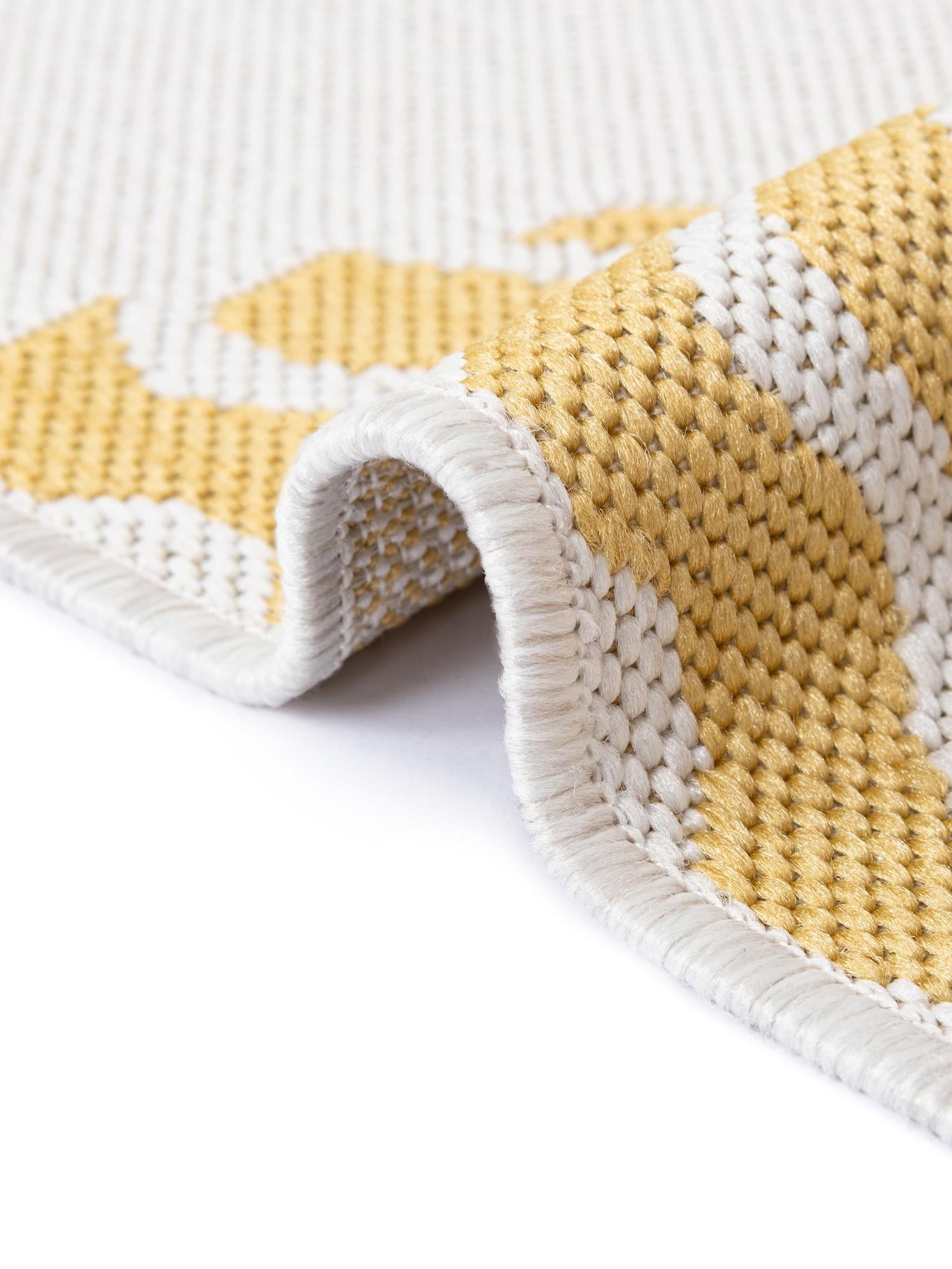 Yellow 5' 3 x 8' Outdoor Coastal Rectangle Area Rug Weather Resistant for Patio, Deck, Terrace, Balcony, Porch 100% Polypropylene Coastal Decor Carpet for Sale at Rug Engine