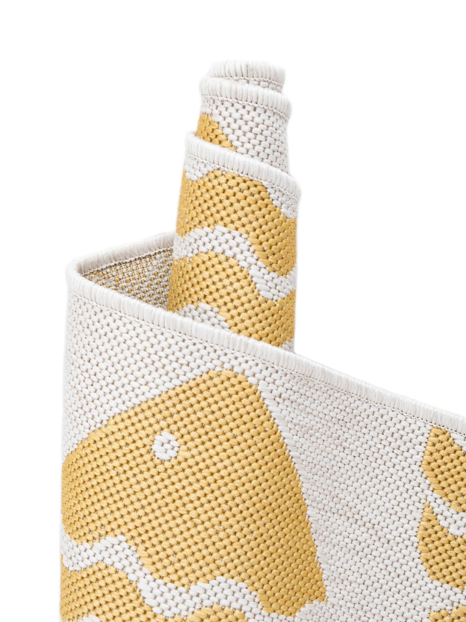Yellow 7' 10 x 7' 10 Outdoor Coastal Square Area Rug Weather Resistant for Patio, Deck, Terrace, Balcony, Porch 100% Polypropylene Coastal Decor Carpet for Sale at Rug Engine