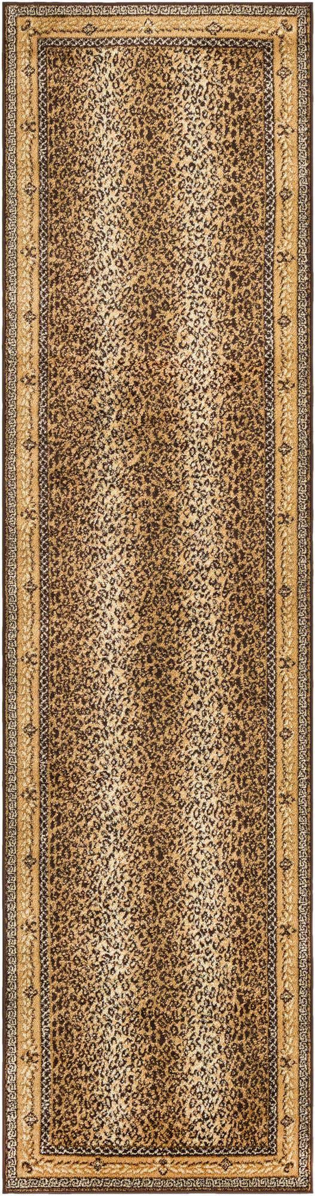 Brown 2' 7 x 10' Wildlife Runner Area Rug Animal Print Safari Jungle Inspired Carpet for Unique Modern Interior Design for Sale at Rug Engine