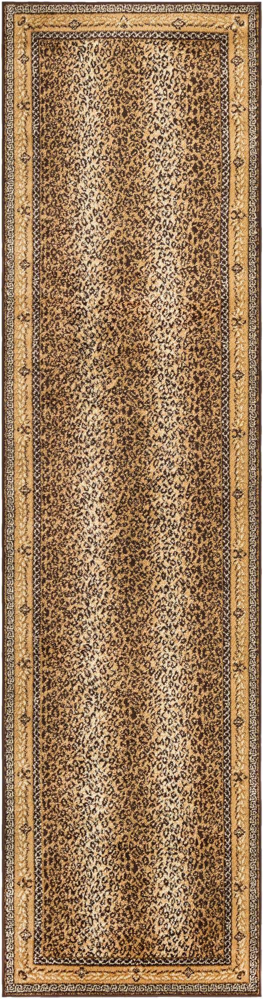 Brown 2' 7 x 10' Wildlife Runner Area Rug Animal Print Safari Jungle Inspired Carpet for Unique Modern Interior Design for Sale at Rug Engine