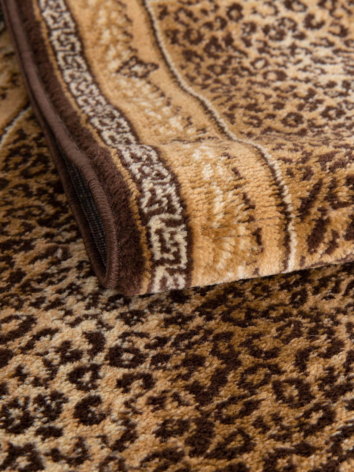 Brown 7' 10 x 10' Wildlife Rectangle Area Rug Animal Print Safari Jungle Inspired Carpet for Unique Modern Interior Design for Sale at Rug Engine