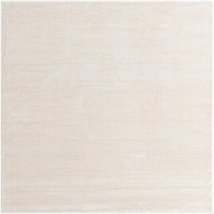 Ivory 6' x 6' Finsbury Square Area Rug 60% Polypropylene & 40% Polyester Contemporary Carpet for Living Rooms, Dining, Offices for Sale at Rug Engine
