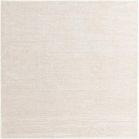 Ivory 6' x 6' Finsbury Square Area Rug 60% Polypropylene & 40% Polyester Contemporary Carpet for Living Rooms, Dining, Offices for Sale at Rug Engine