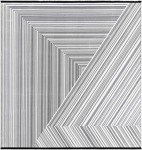 Black and White 10' x 10' Milano Square Area Rug 100% Polyester with Cotton Backing Modern Contemporary Carpet for Home Decor Interior Design for Sale at Rug Engine