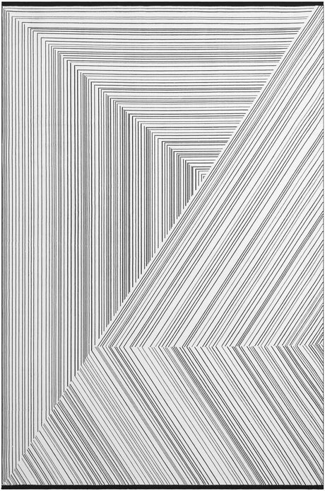 Black and White 10' x 14' 1 Milano Rectangle Area Rug 100% Polyester with Cotton Backing Modern Contemporary Carpet for Home Decor Interior Design for Sale at Rug Engine