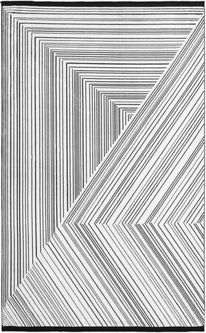 Black and White 5' 3 x 8' Milano Rectangle Area Rug 100% Polyester with Cotton Backing Modern Contemporary Carpet for Home Decor Interior Design for Sale at Rug Engine