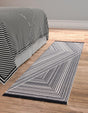 Black and White 2' x 6' 1 Milano Runner Area Rug 100% Polyester with Cotton Backing Modern Contemporary Carpet for Home Decor Interior Design for Sale at Rug Engine