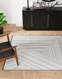 Black and White 7' 10 x 7' 10 Milano Square Area Rug 100% Polyester with Cotton Backing Modern Contemporary Carpet for Home Decor Interior Design for Sale at Rug Engine