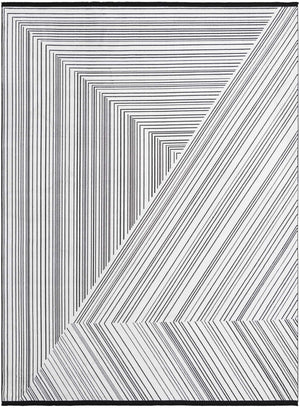 Black and White 7' 10 x 10' Milano Rectangle Area Rug 100% Polyester with Cotton Backing Modern Contemporary Carpet for Home Decor Interior Design for Sale at Rug Engine