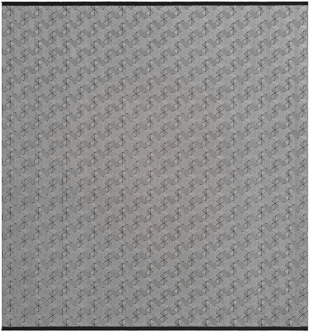 Black and White 10' x 10' Milano Square Area Rug 100% Polyester with Cotton Backing Modern Contemporary Carpet for Home Decor Interior Design for Sale at Rug Engine