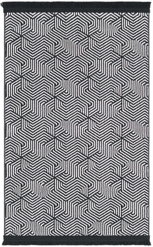 Black and White 2' x 3' 1 Milano Rectangle Area Rug 100% Polyester with Cotton Backing Modern Contemporary Carpet for Home Decor Interior Design for Sale at Rug Engine
