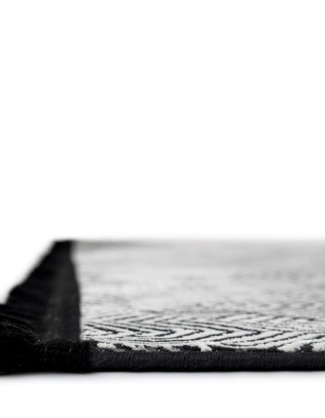 Black and White 10' x 14' 1 Milano Rectangle Area Rug 100% Polyester with Cotton Backing Modern Contemporary Carpet for Home Decor Interior Design for Sale at Rug Engine