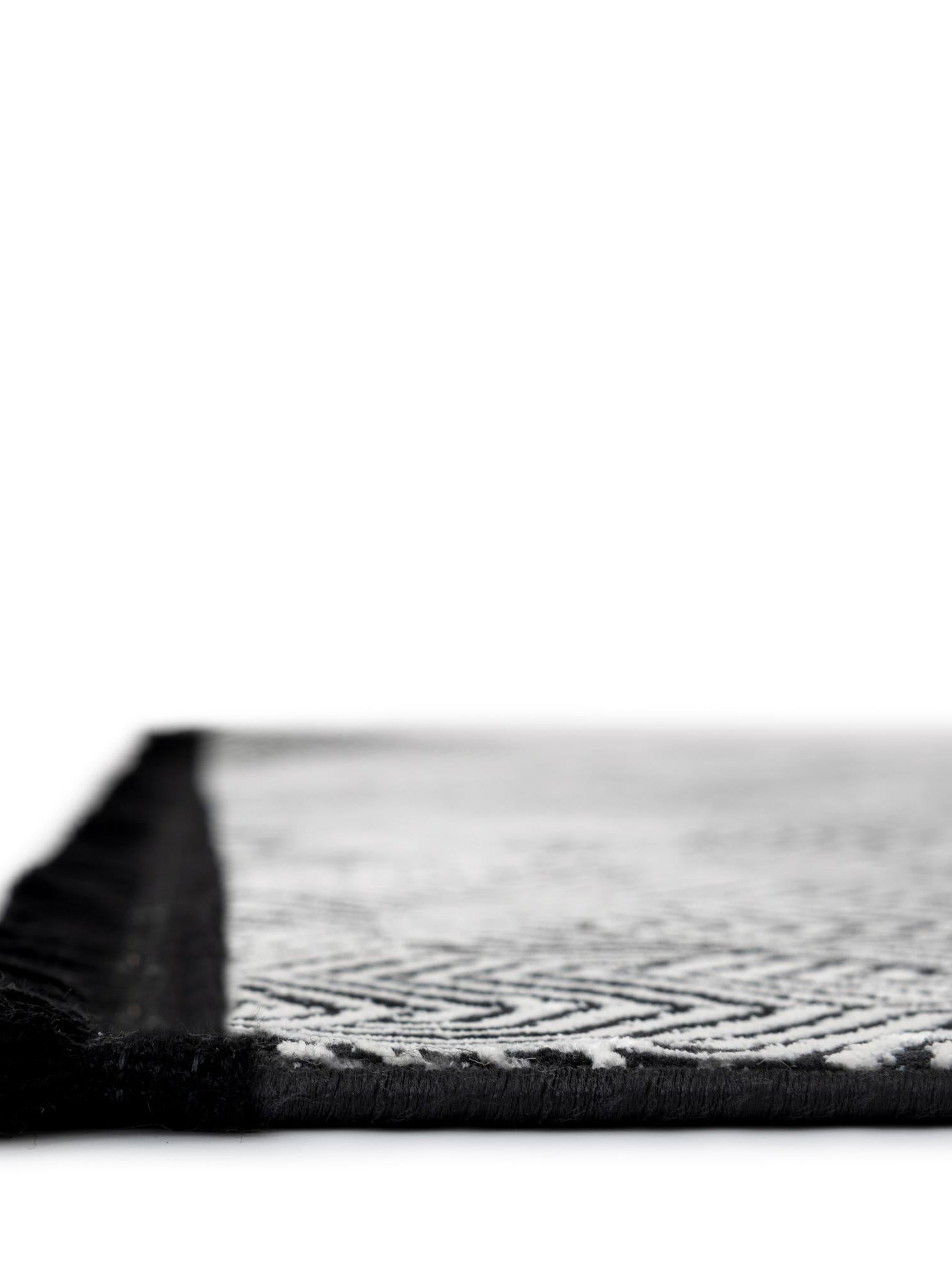 Black and White 9' x 12' Milano Rectangle Area Rug 100% Polyester with Cotton Backing Modern Contemporary Carpet for Home Decor Interior Design for Sale at Rug Engine