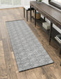 Black and White 2' 7 x 12' Milano Runner Area Rug 100% Polyester with Cotton Backing Modern Contemporary Carpet for Home Decor Interior Design for Sale at Rug Engine